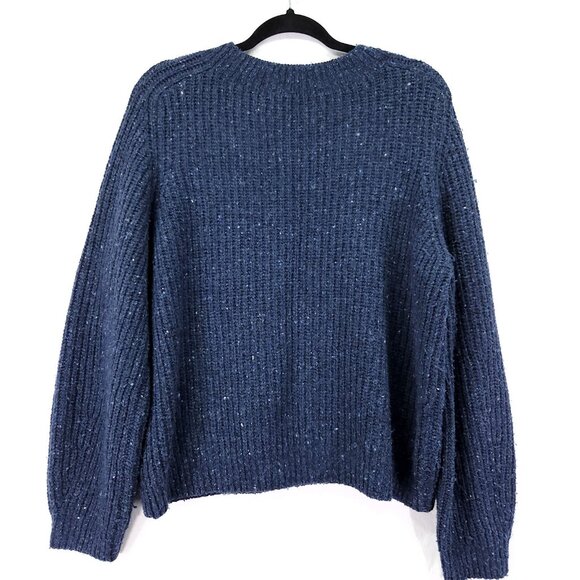 Vince Wool Alpaca Sweater Women's Medium Ribbed Chunky Speckled Knit - Picture 2 of 12